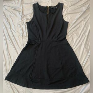 Cynthia Rowley womens L fir and flare black dress